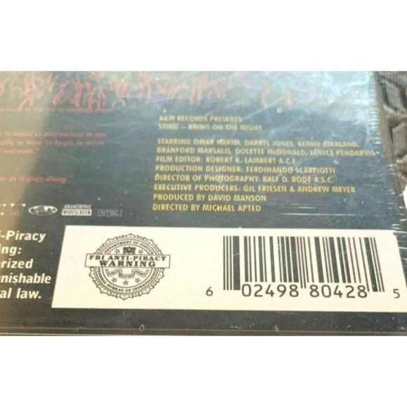 Sting Bring On The Night DVD Music Documentary New 2005 Rock Band A & M Records - Picture 3 of 4